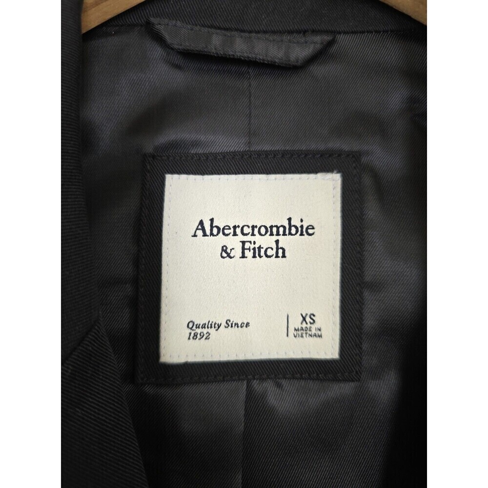 Abercrombie & Fitch Black Blazer Womens XS Tailored Lyocell Jacket Minimalist - Picture 10 of 11